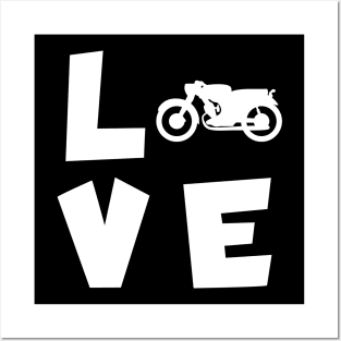 Motorcycle love Posters and Art